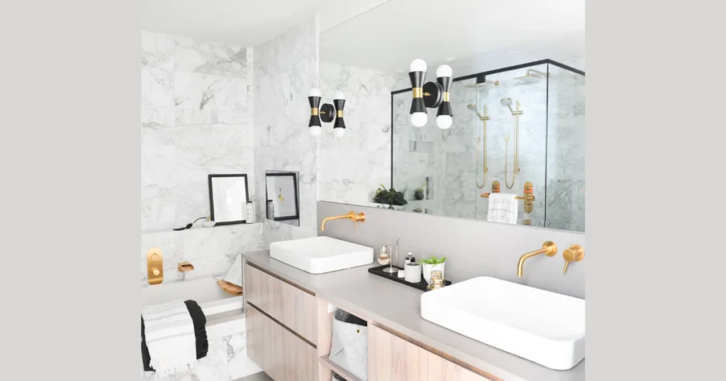 Mixed Material Bathroom Countertop for Unique Designs