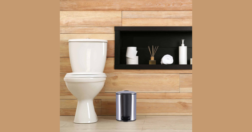 Modern Bathroom Trash Can with Lid