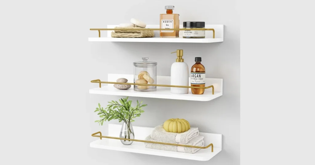 Floating Bathroom Shelves for Modern and Space-Saving Storage
