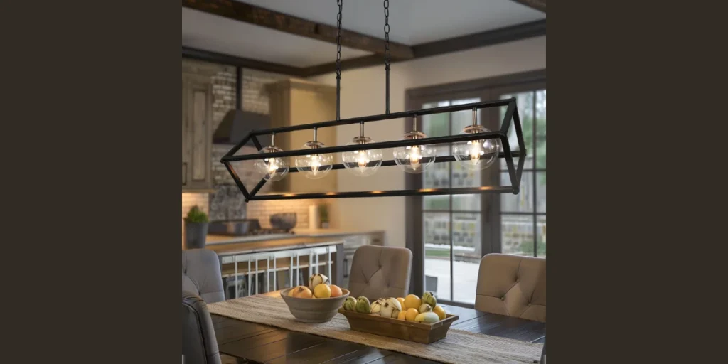 Lantern-Style Ceiling Light for Farmhouse and Transitional Rooms