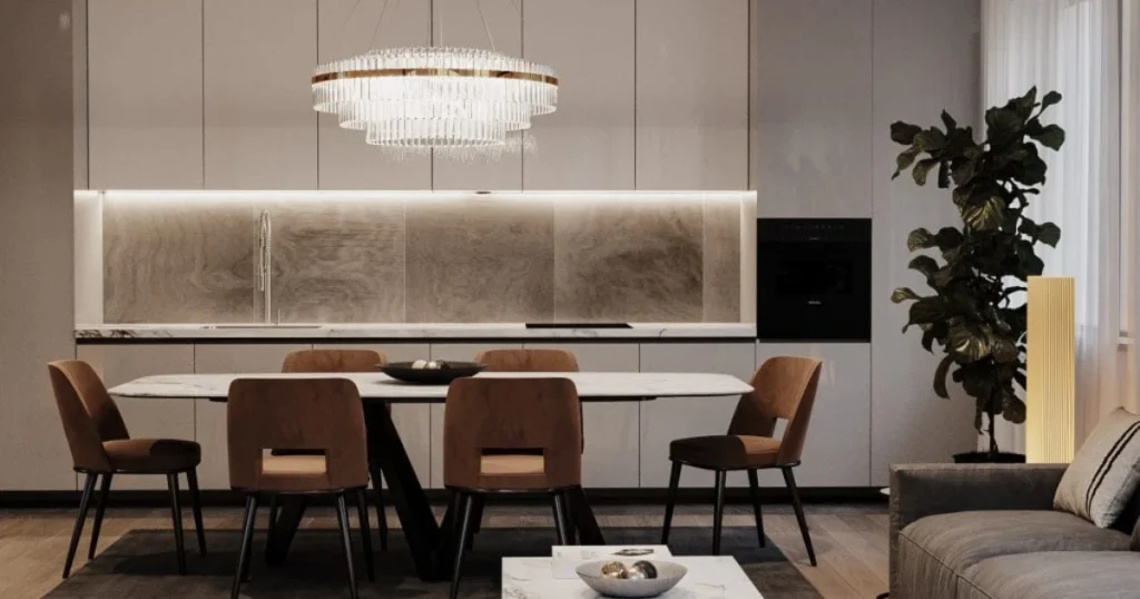 Modern Minimalist Dining Room Setting