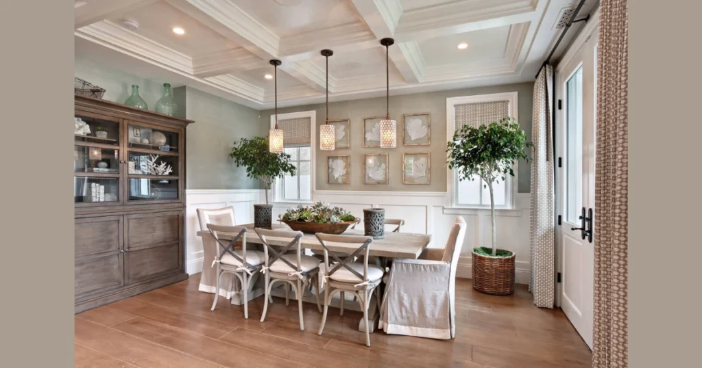 Nautical Coastal Dining Room with Subtle Maritime Touches