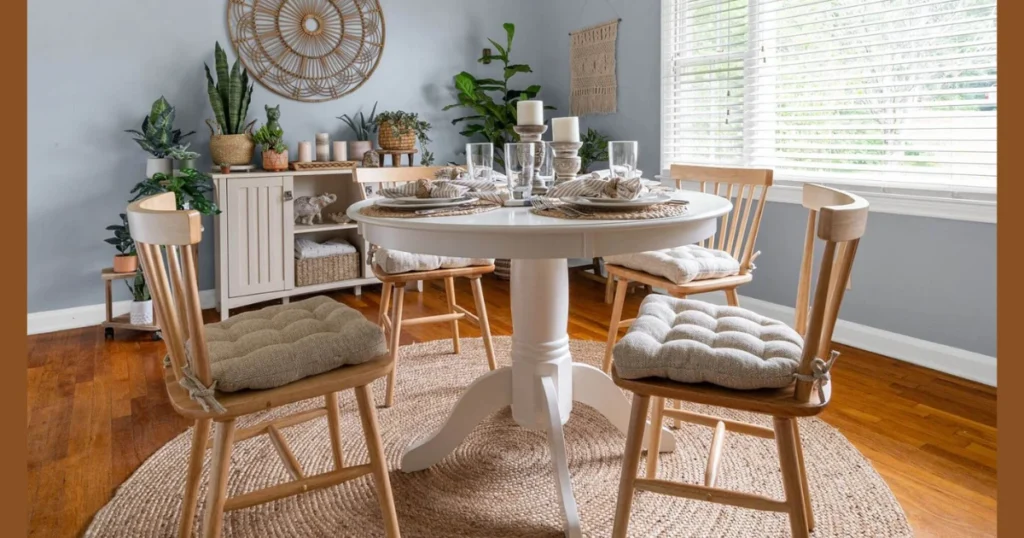 Coastal Boho Dining Room with Layered Textures