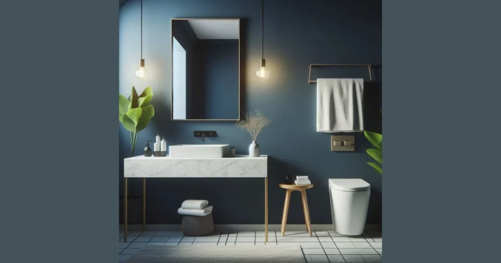 Navy Bathroom Color for Rich and Stylish Look