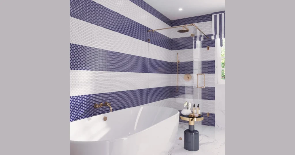 Neutral Base with Decorative Accent Strip tile