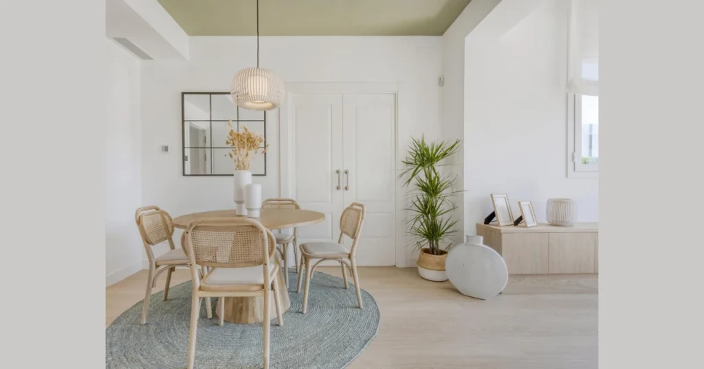 Neutral Bohemian Dining Room with Earthy Tones