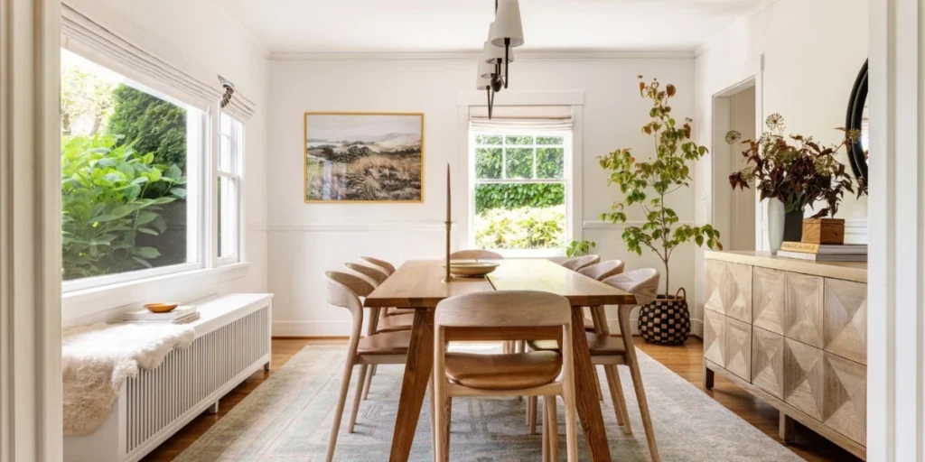 Neutral and Earthy Color Palette for a Rustic Dining Room