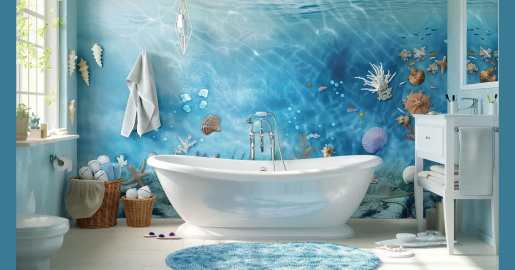 Ocean Theme Bathroom Wall Art for Relaxing Mood