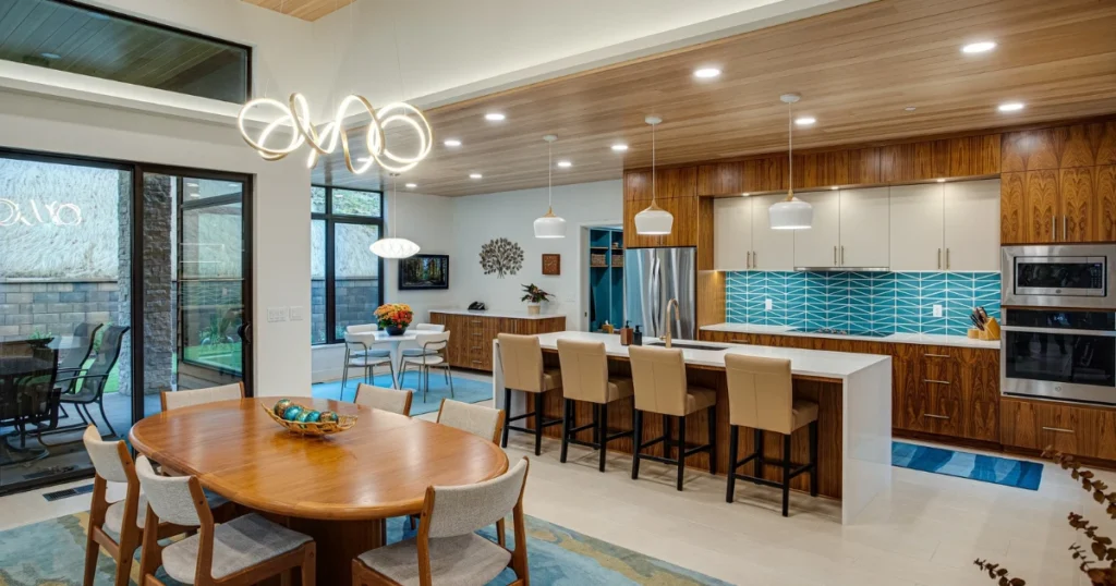 Open Concept Dining Room Layout Renovation