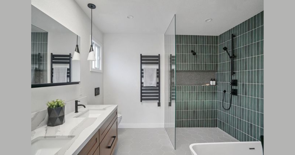 Open Concept Wet Room Layout