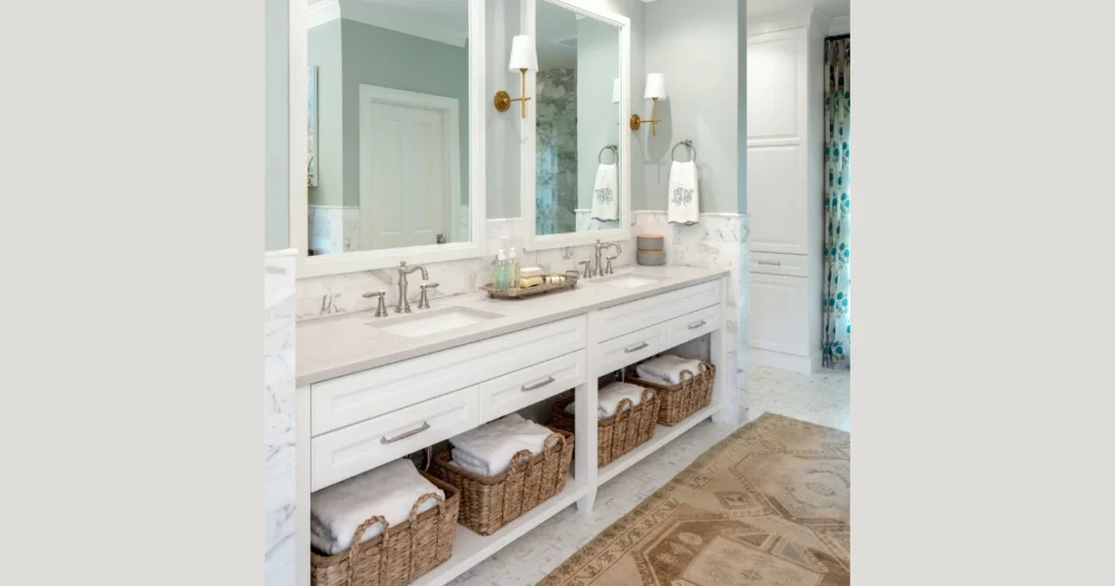 Open Shelf Bathroom Vanity