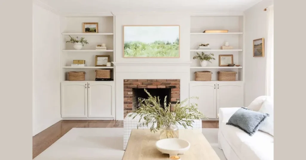 Open Shelving with Decorative Boho Accessories