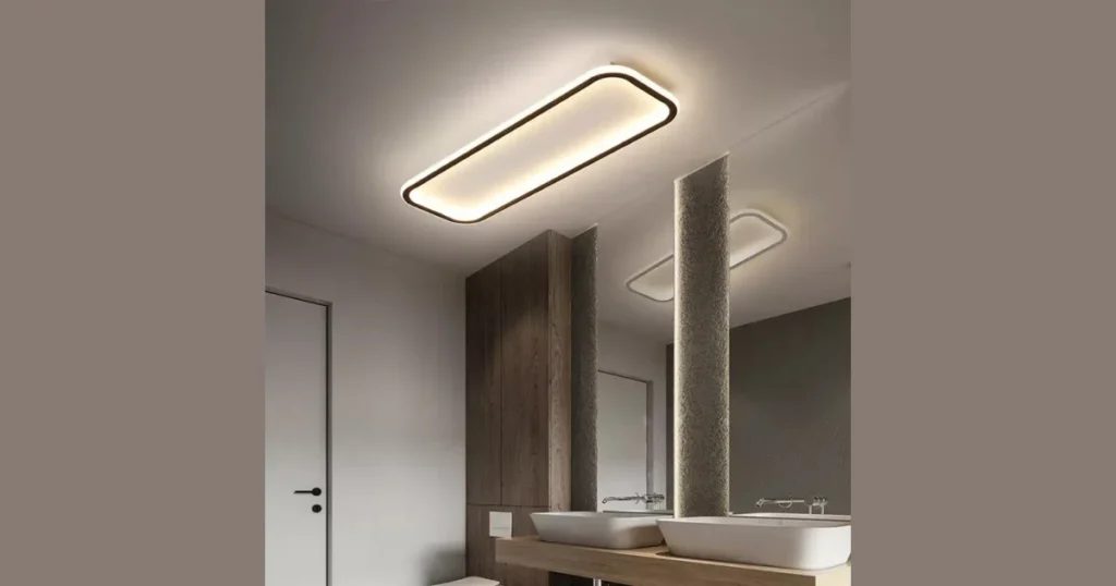 Overhead Flush Mount Lights for Small Bathrooms