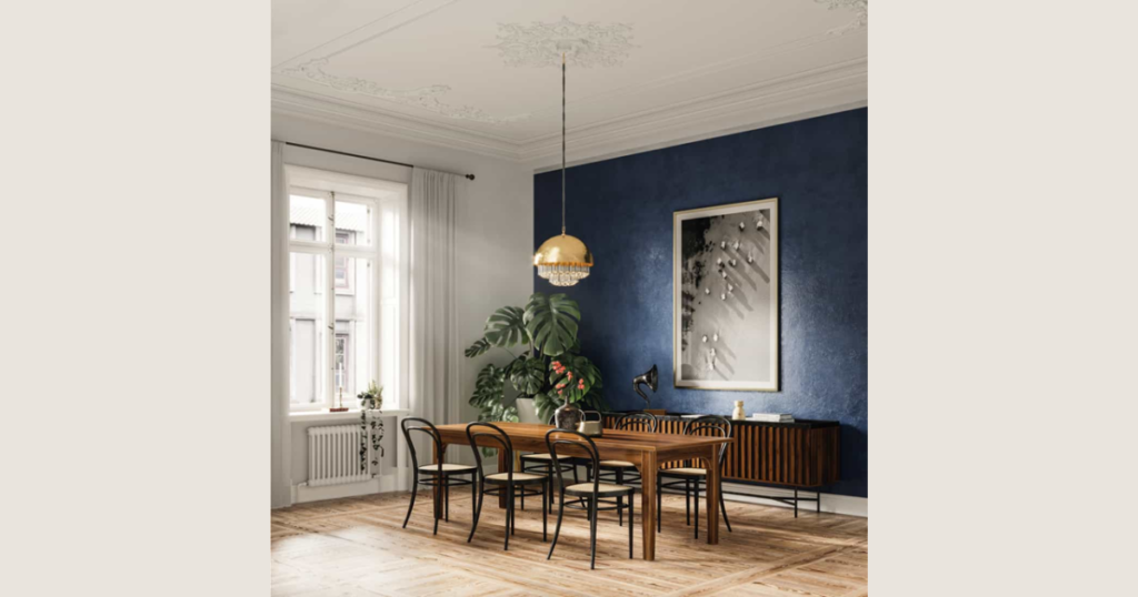 Painted Panel Walls for a Bold Dining Room