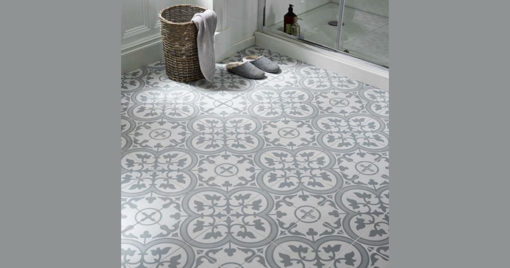 Patterned Tile Bathroom Floor Design