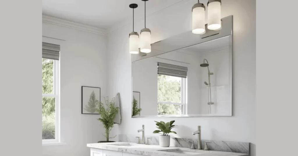 Pendant Lights Above the Vanity