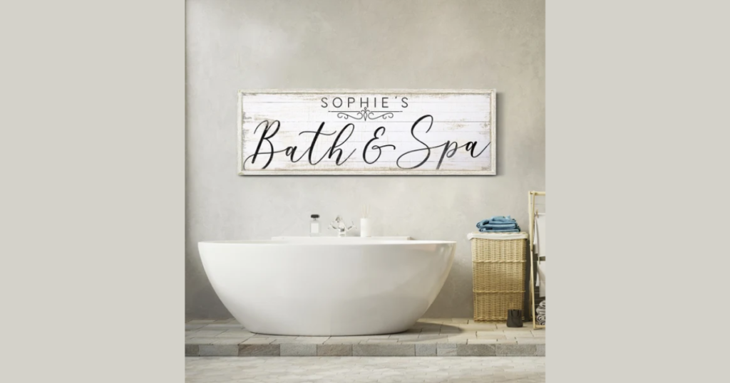  Personalized Family Name Bathroom Sign