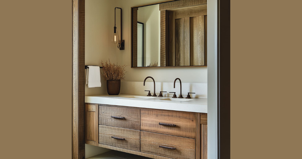 Reclaimed Wood Vanity for Rustic Character