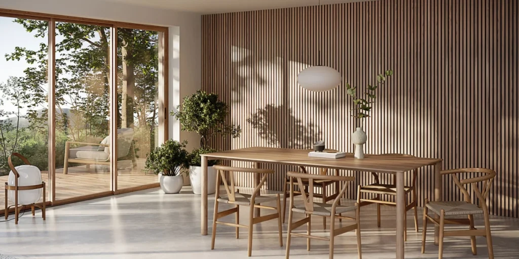 Reclaimed Wood Wall Panels for a Rustic Dining Room Accent