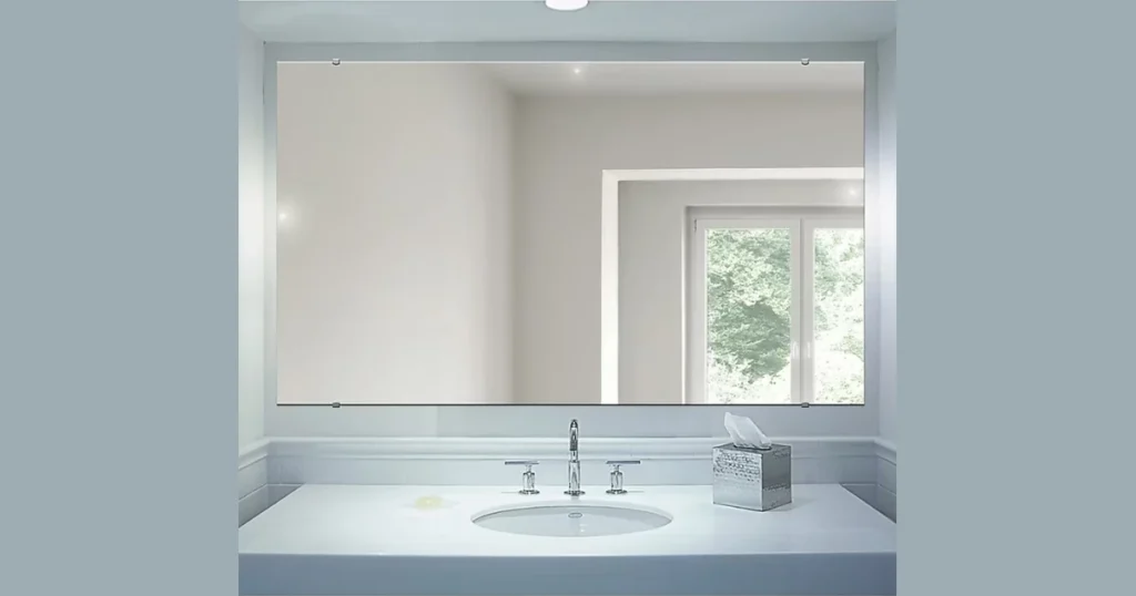 Rectangular Frameless Mirror for a Clean Look