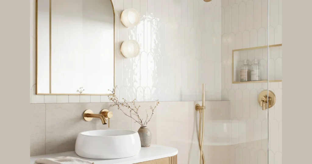  Reflective Tile Surfaces Near Lighting