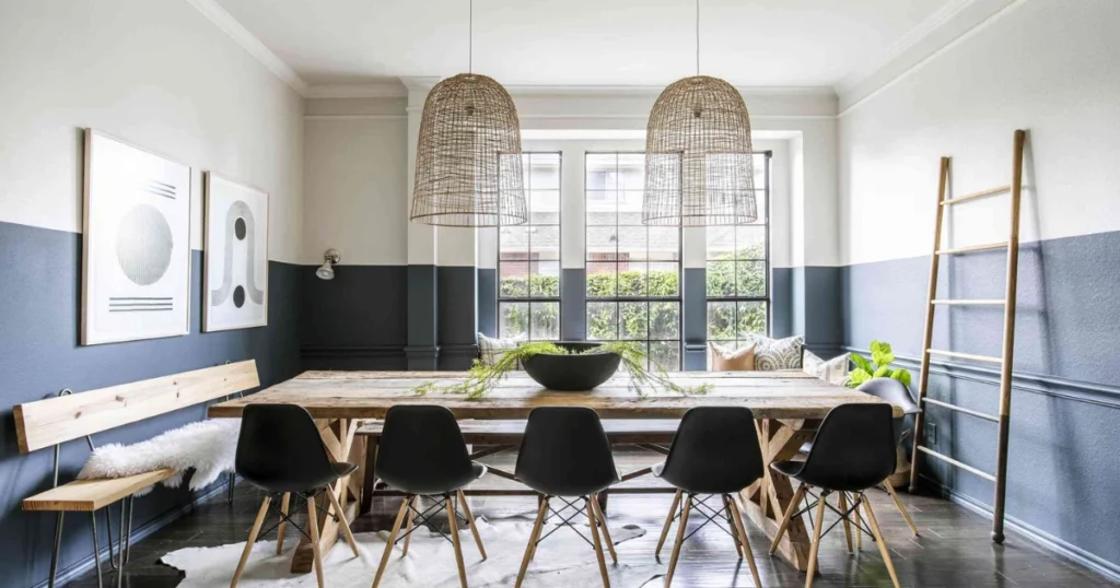 Smoky Blue for a Balanced and Professional Dining Interior