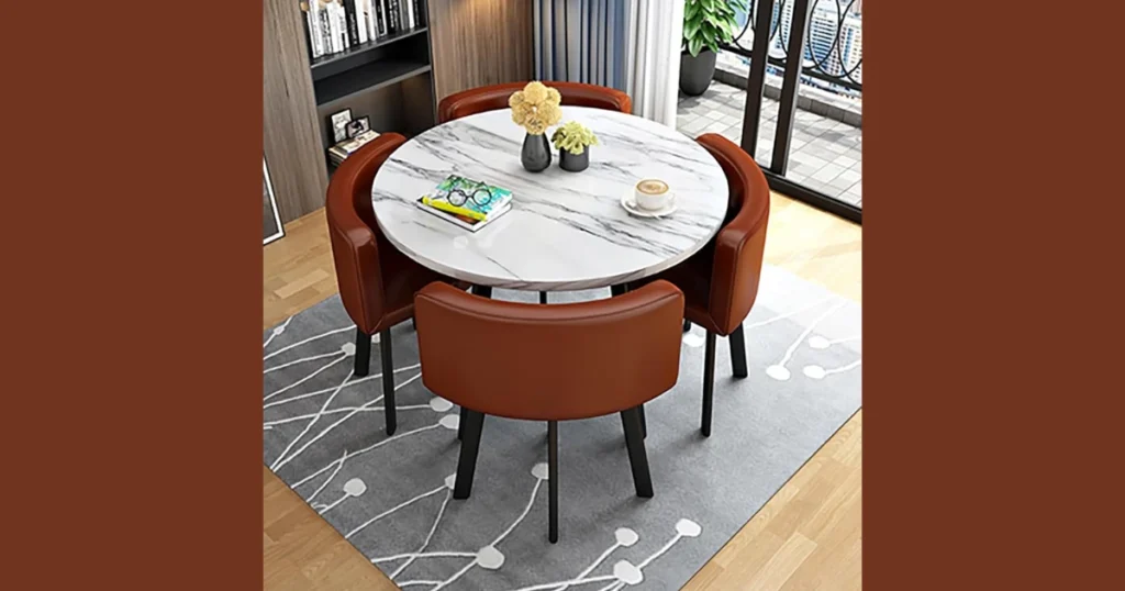 Round Dining Room Table Set for Small Spaces