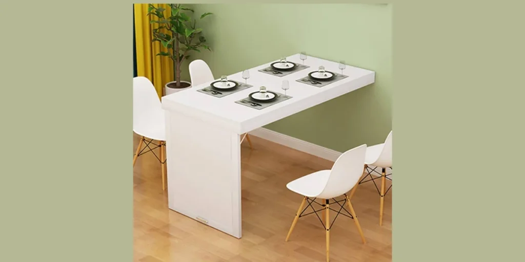 Wall-Mounted Drop-Leaf Dining Table