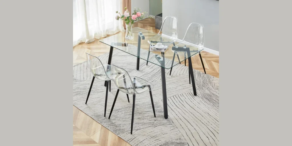 Glass or Transparent Dining Furniture