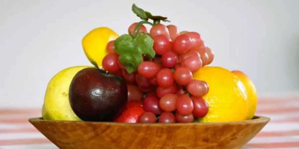 Decorative Bowl With Fruit or Faux Produce