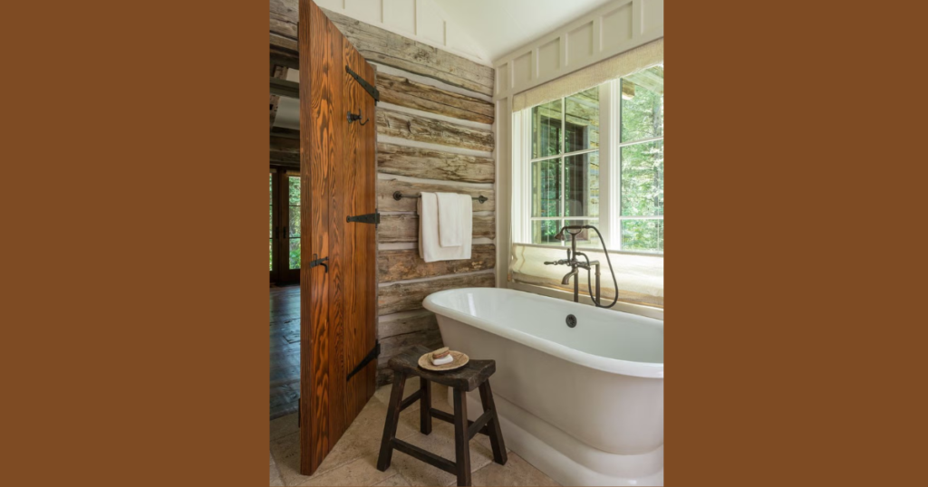  Rustic Bathroom Interior Ideas with Natural Wood