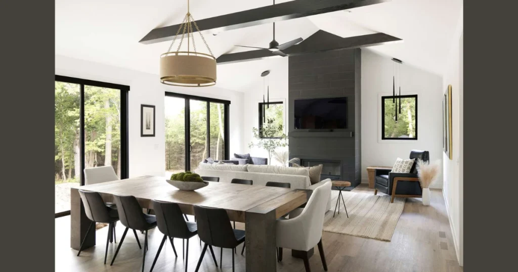 Open and Airy Dining Room Layout