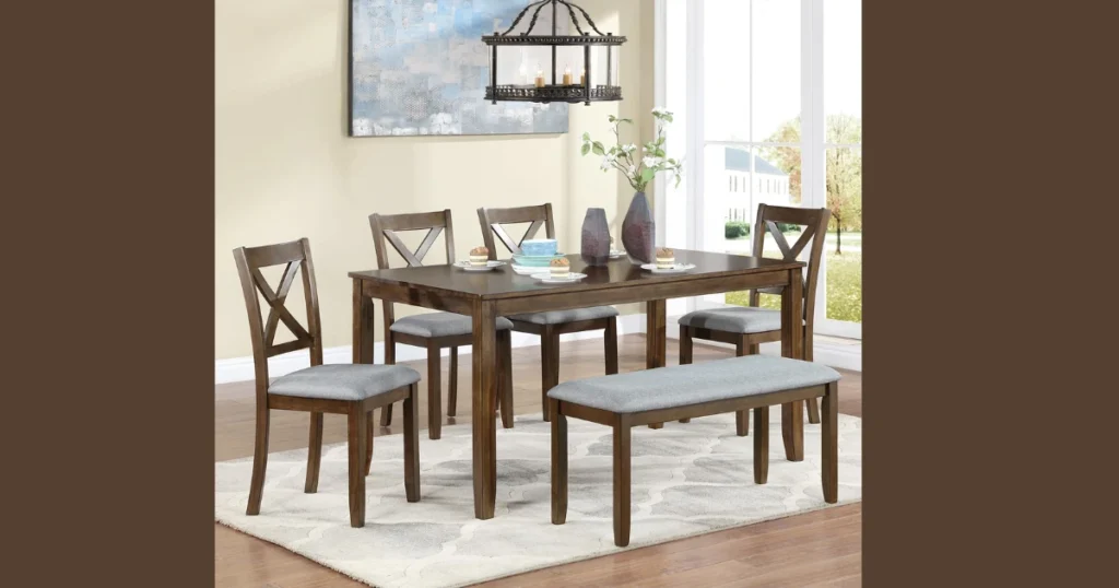 Rustic Farmhouse Dining Table Set