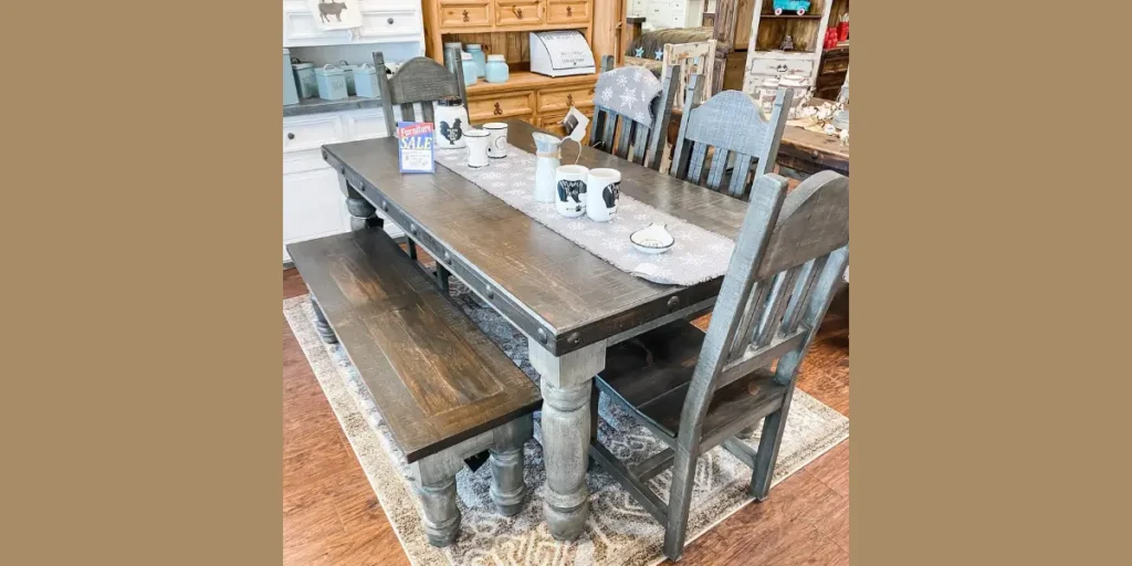 Rustic Wooden Dining Table as the Heart of the Room