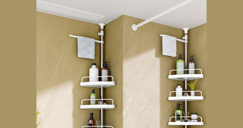 Shower Caddies to Reduce Corner Clutter