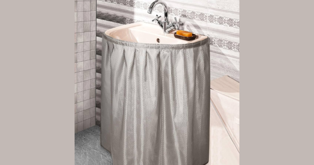 Sink Skirt Storage for Hidden Under-Sink Space 