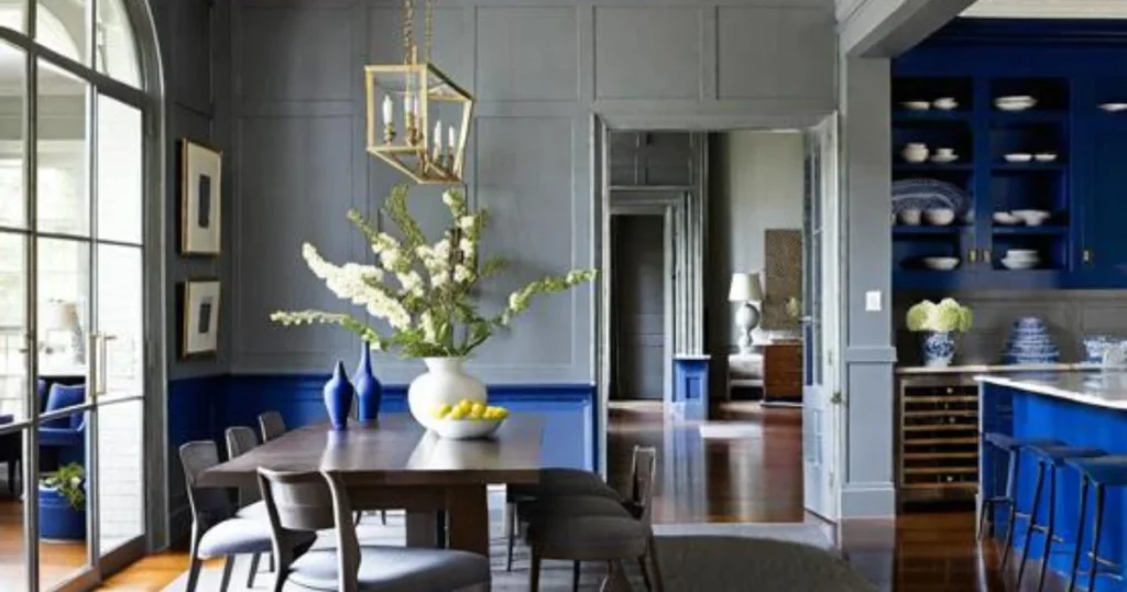 Slate Blue-Gray for a Refined and Modern Dining Room