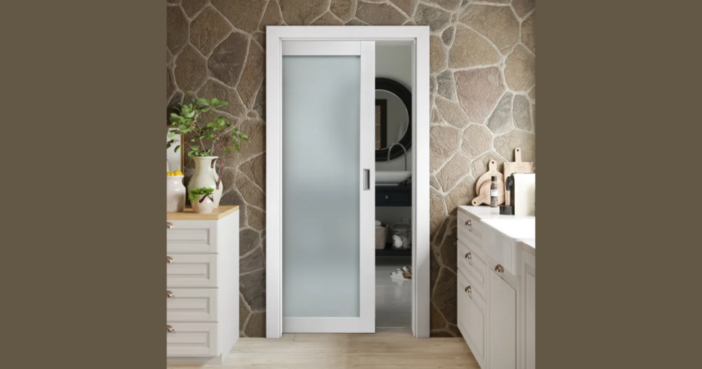 Sliding Door Bathroom Design for Space Saving