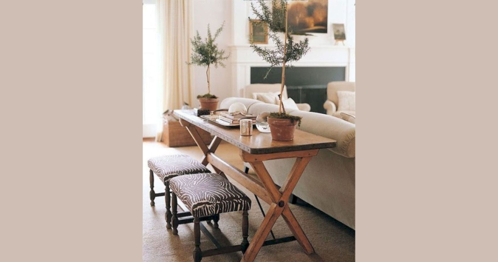 Slim Console Table as Dining Solution