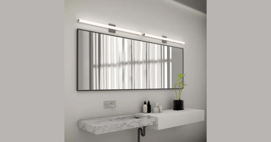 Slim Rectangular Panel Vanity Fixtures