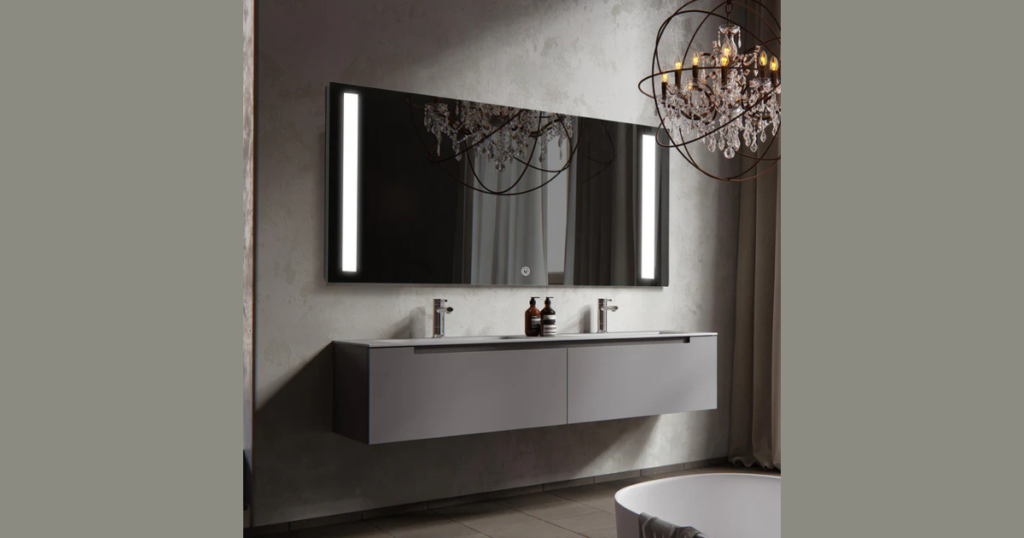 Smart LED Bathroom Mirror with Anti-Fog Feature