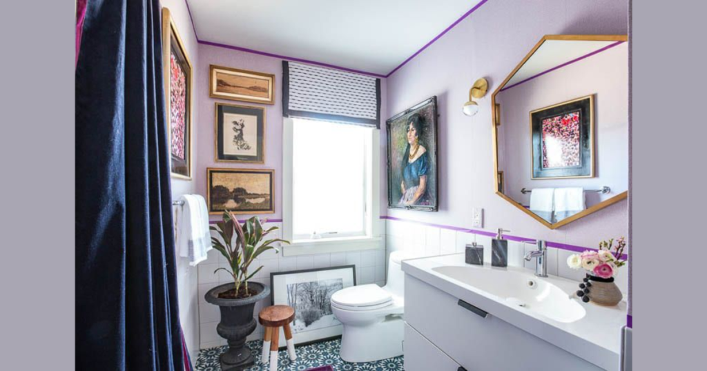 Soft Lavender Bathroom Wall Color for Relaxing Elegance