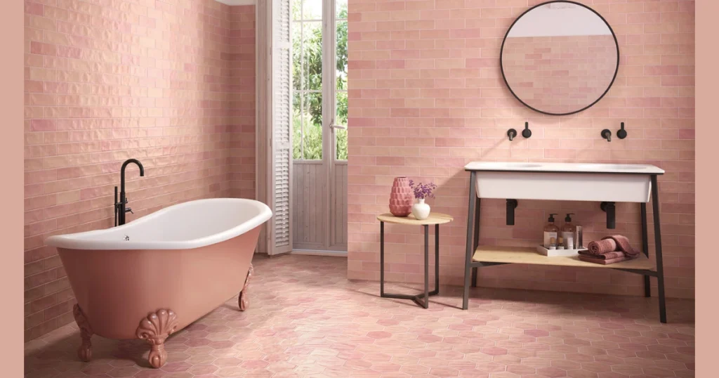 Soft Pink Tiles for Subtle Warmth