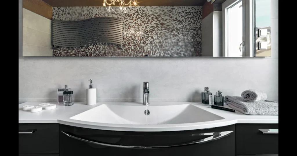 Solid Surface Bathroom Countertop for Seamless Design