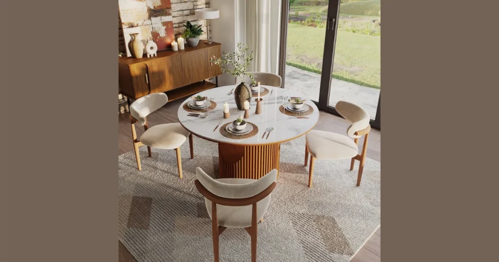 Round Pedestal Dining Table for Small Spaces