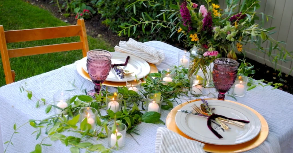 Romantic Date Night Dining Room Tablescape Ideas