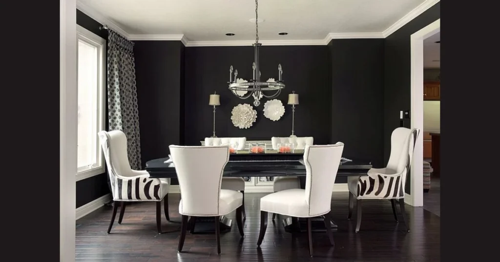 Modern Black and White Dining Table Tablescape Ideas