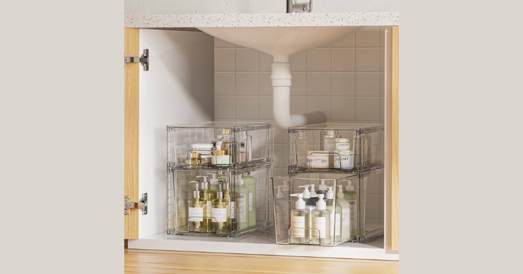 Stackable Clear Containers for Visual Organization 