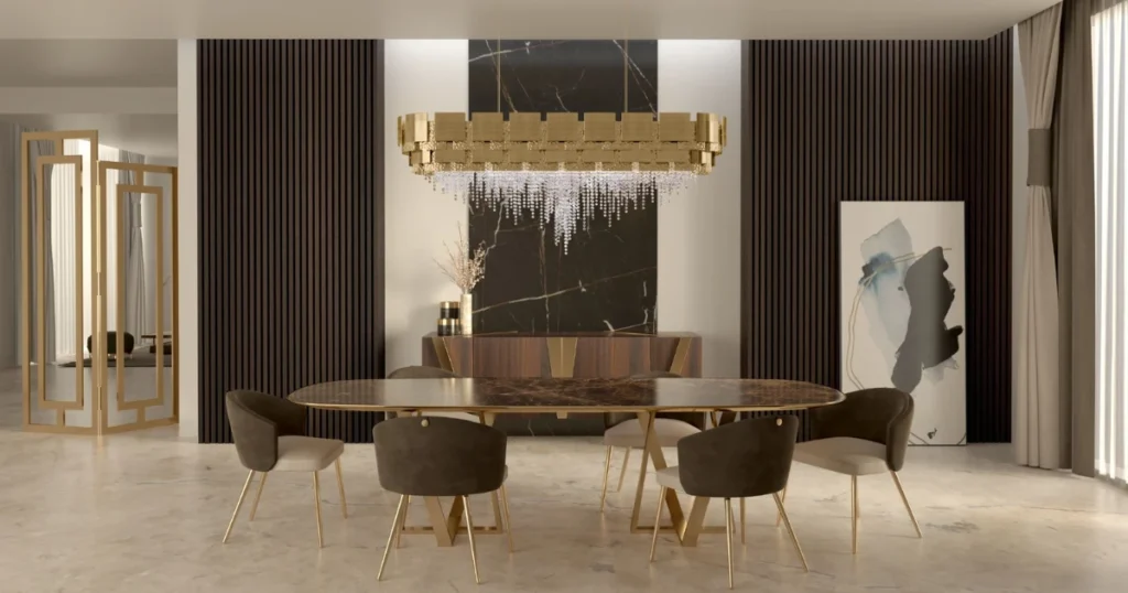 Statement Chandelier for a Luxury Dining Atmosphere