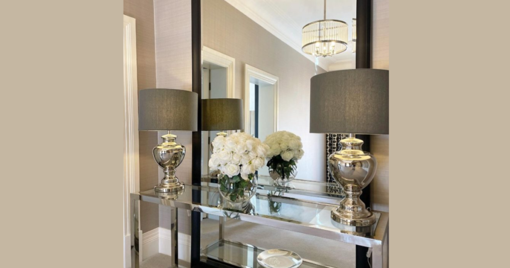 Statement Mirror Above the Console Table